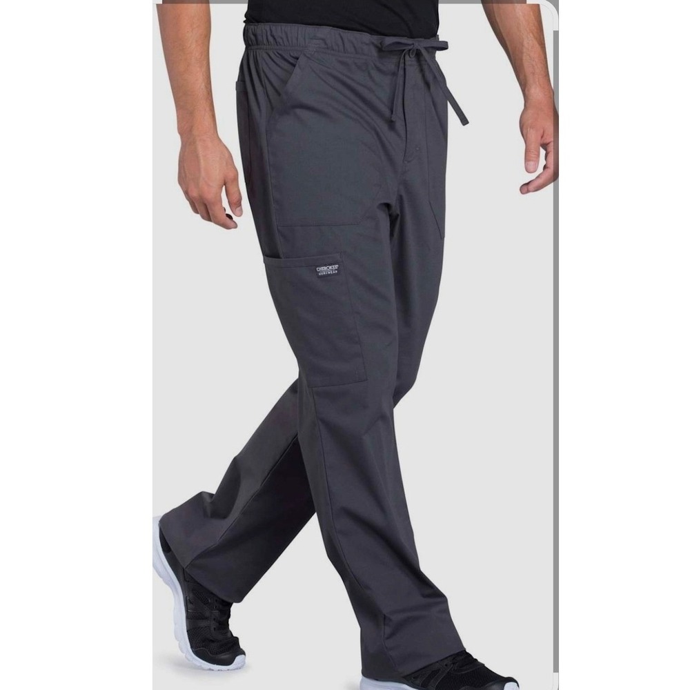 Cherokee WW200 Workwear Core Stretch Scrub Pants Men's Charcoal Grey XS